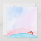 誕生日恐竜レースカー男子赤レース子供名前 (裏面)