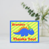 誕生日恐竜感謝はがき ポストカード (スタンド正面)