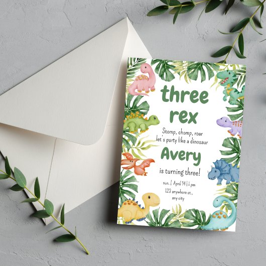 誕生日恐竜招待状 招待状