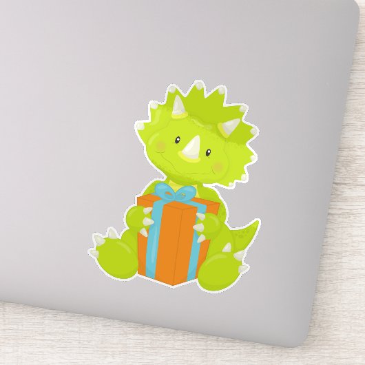 誕生日恐竜、パーティー恐竜、パーティー帽子、ギフト シール (詳細)