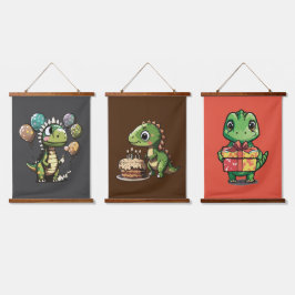 誕生日恐竜 吊り下げ型タペストリー