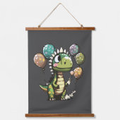 誕生日恐竜 吊り下げ型タペストリー (正面)