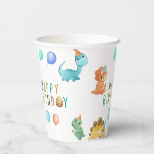 誕生日恐竜 紙コップ (裏面)