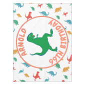 誕生日恐竜Tレックスキッズジュラシック動物 テーブルクロス (正面)