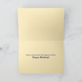 誕生日恵みお洒落陽気ガーリー カード (内部)