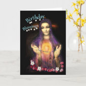 誕生日恵みと美しい記念品 カード (黄色い花)