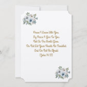 誕生日恵みの平和(ヨハネ14:27) ノートカード (裏面)