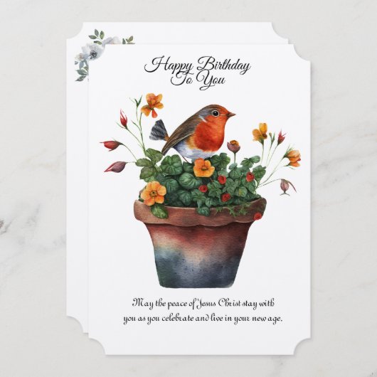 誕生日恵みの平和（ヨハネ14:27） ノートカード (正面/裏面)