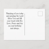 誕生日恵みナンバーズ6主よ賛美お前 ポストカード (裏面)