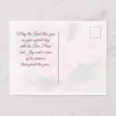 誕生日恵みピリピ1:2-3聖書の詩 ポストカード (裏面)