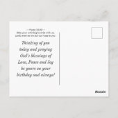 誕生日恵みヴィンテージバラ ポストカード (裏面)