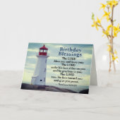 誕生日恵み番号6:24-26灯台 カード (黄色い花)