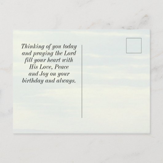 誕生日恵み番号6:24-26灯台 ポストカード (裏面)