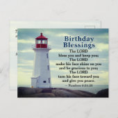 誕生日恵み番号6:24-26灯台 ポストカード (正面/裏面)