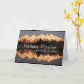 誕生日恵み祈りの言葉カスタム聖なる書物、 経典 カード (黄色い花)