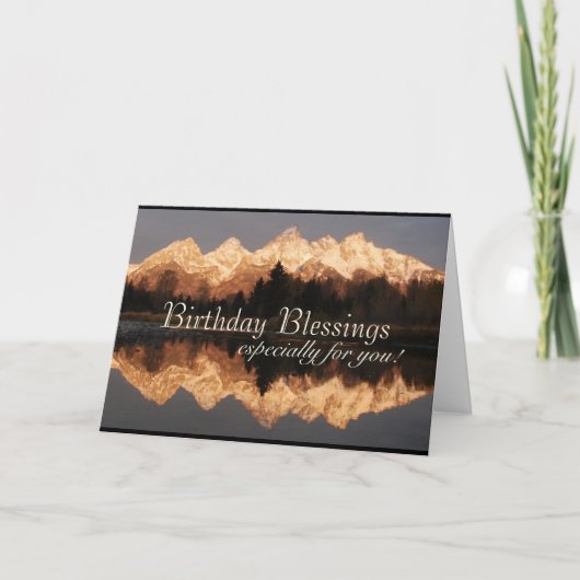 誕生日恵み祈りの言葉カスタム聖なる書物、 経典 カード (正面)