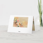 誕生日恵み詩篇36:7聖書ヴィンテージ鳥 カード (裏面)