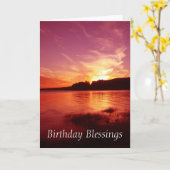 誕生日恵み カード (黄色い花)