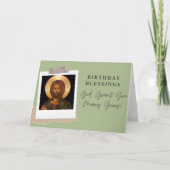 誕生日恵み! – 何年もの間、神のご加護を! カード (正面)