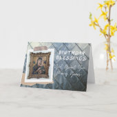 誕生日恵み! – 神よ何年も前に! カード (黄色い花)