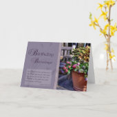 誕生日恵み- Bible Verse カード (黄色い花)
