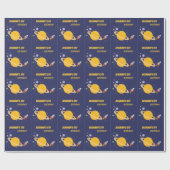 誕生日惑星とロケット船が宇宙に ラッピングペーパー (フラット)