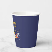 誕生日惑星とロケット船が宇宙に 紙コップ (左)