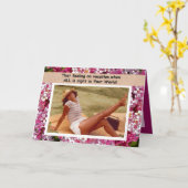 誕生日感じの カード (黄色い花)