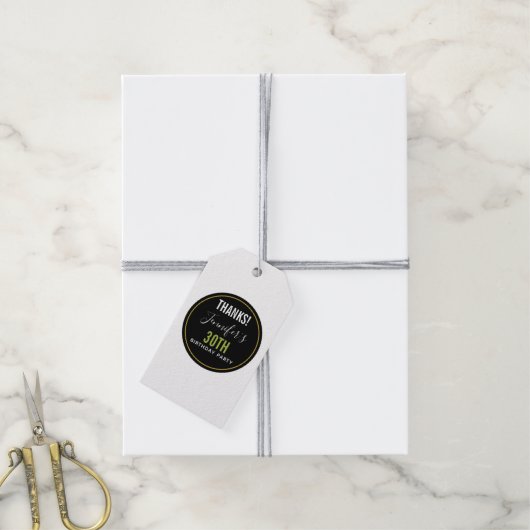 誕生日感謝していテンプレート ギフトタグ (より糸付き)