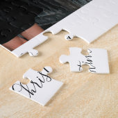 誕生日感謝していユーカスタムフォト文字 ジグソーパズル (側面)