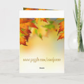 誕生日感謝祭のデイカード。色盲 シーズンカード (裏面)