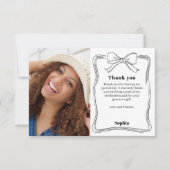 誕生日手描き弓 サンキューカード (正面)