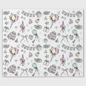 誕生日手書き ラッピングペーパー (フラット)