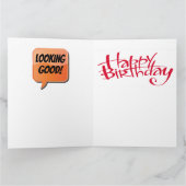 誕生日折り畳みグリーティングカード – すべての側面を表示 カード (内部)