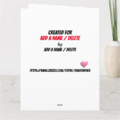 誕生日折り畳みグリーティングカード – すべての側面を表示 カード (裏面)