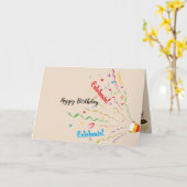 誕生日折り畳みグリーティングカード。 カード (黄色い花)