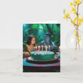 誕生日折り畳みグリーティングカード カード (黄色い花)