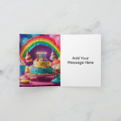 誕生日折り畳みグリーティングカード カード (内部)