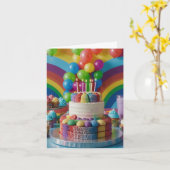 誕生日折り畳みグリーティングカード カード (黄色い花)