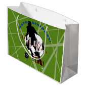 誕生日抱き枕とサッカーテーマHAMbyWG ラージペーパーバッグ (裏面アングル)