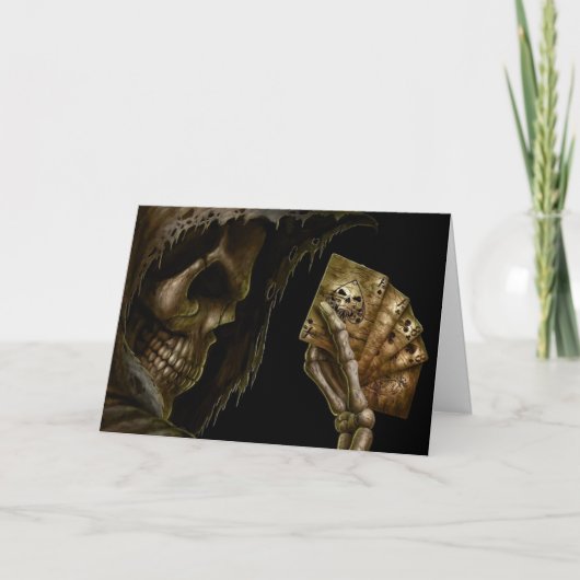 誕生日押し手遊付き死紙カード カード (正面)