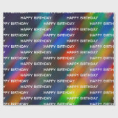 誕生日抽象芸術ぼやけデザイン ラッピングペーパー (フラット)