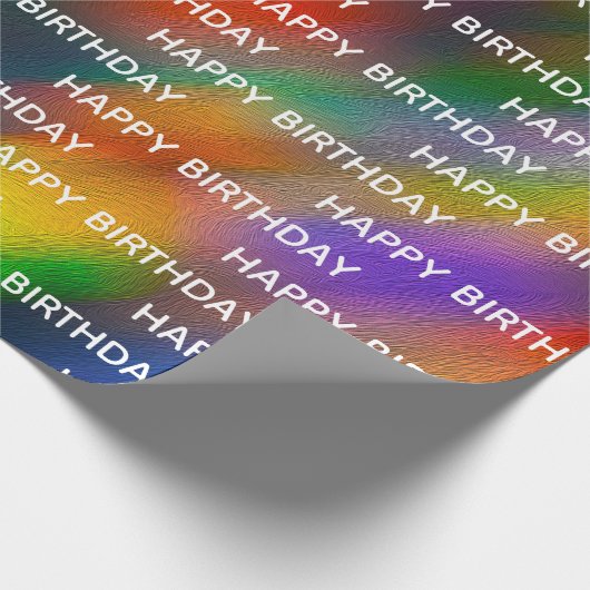 誕生日抽象芸術ぼやけデザイン ラッピングペーパー (角)