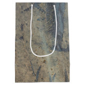 誕生日抽象芸術石板デザイン ミディアムペーパーバッグ (裏面)