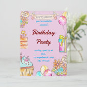 誕生日招子供へ待 招待状 (スタンド正面)