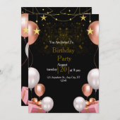 誕生日招待されパーティー 招待状 (正面/裏面)