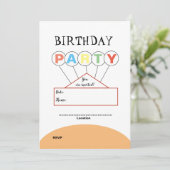 誕生日招待カード 招待状 (スタンド正面)