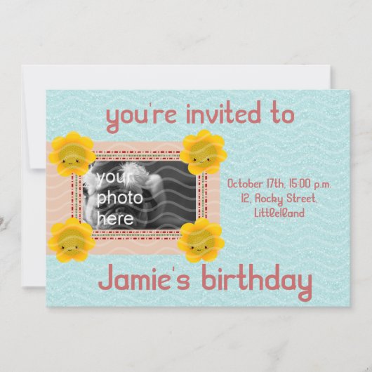 誕生日招待パーティー 招待状 (正面)