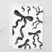 誕生日招待状とブラックボウ 招待状 (裏面)