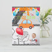 誕生日招待状と車とトラック 招待状 (スタンド正面)